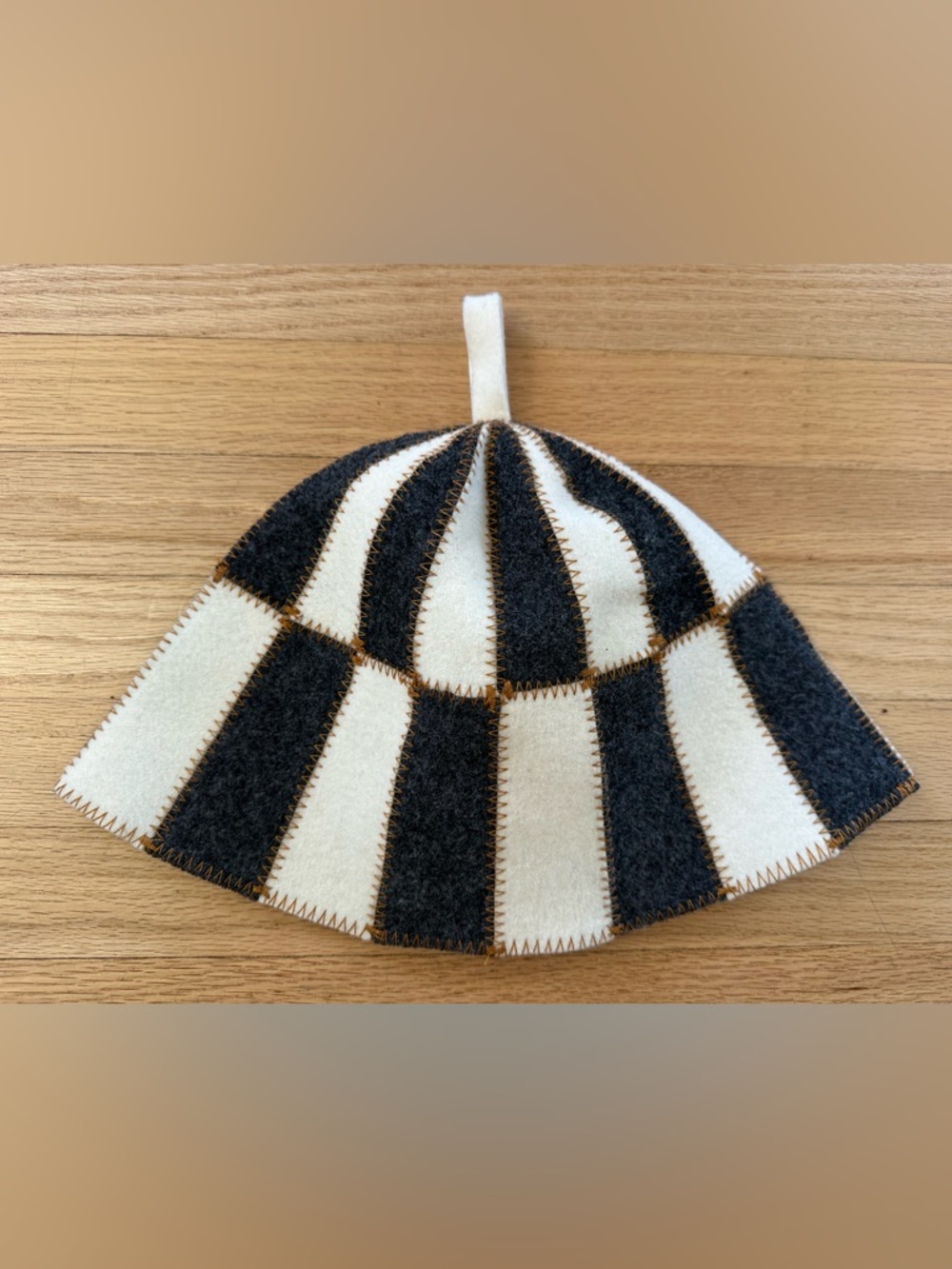 ASKOLD Wool Checkered Sauna Banya Hat for Men